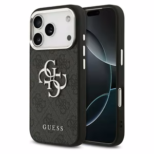 Guess 4G Big 4G Classic Logo dėklas telefonui iPhone 17 Pro Max - juodas