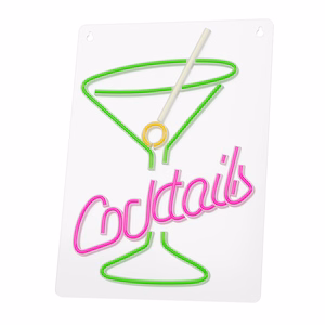 Neon PLEXI LED COCKTAILS rožinis žalias FPNE02X Forever Light