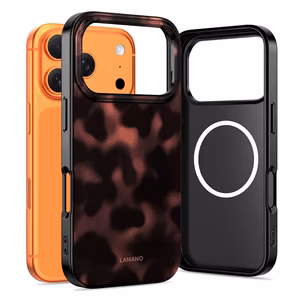 Tech-Protect Lamano MagSafe dėklas iPhone 17 Pro Max telefonui - juodas ir raudonas