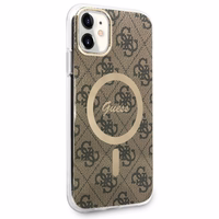 Guess GUHMN61H4STW iPhone 11 6.1" rudas/rudas kietas dėklas 4G MagSafe