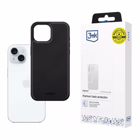 3mk Hardy Apple Silky Leather Magnetinis dėklas telefonui Apple iPhone 15 - juodas