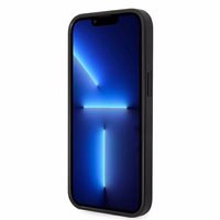 Karl Lagerfeld Saffiano Karlo Galvos Pleistras dėklas iPhone 14 - sidabrinis