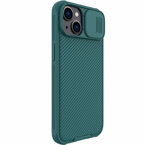 Nillkin CamShield Pro dėklas iPhone 14 Plus šarvuotas dėklas su kameros apsauga žalias