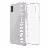 SuperDry Snap iPhone X/Xs Skaidrus dėklas baltas 41576