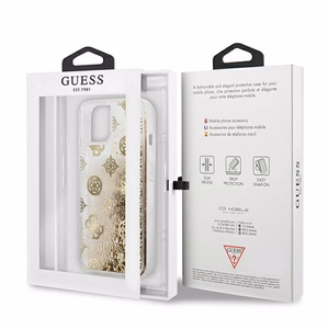 Guess GUHCP13SLGPEGO iPhone 13 mini 5.4" auksinis/auksinis kietas dėklas Peony Liquid Glitter