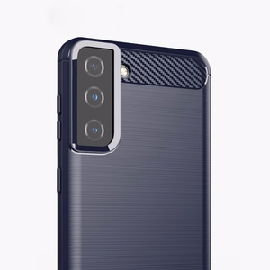 Anglies dėklas lankstus dangtelis TPU dėklas Samsung Galaxy S21+ 5G (S21 Plus 5G) mėlynas