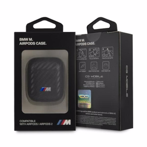 BMW PU Carbon M Collection Case for AirPods 1/2 Cover - Black