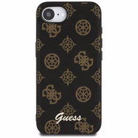 Guess Peony Script Logo Magnetinis dėklas telefonui iPhone 16e - juodas