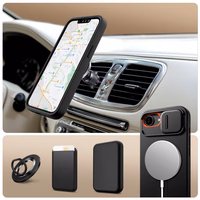 Tech-Protect Kevlar Aura Magnetinis dėklas telefonui iPhone 16e - juodas