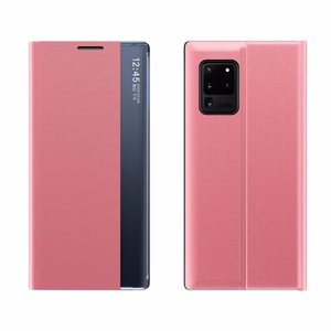 Naujas Sleep dėklas knygos tipo dėklas su stovo funkcija Samsung Galaxy A02s EU rožinis