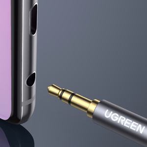 Ugreen AV118 10592 laidas 3.5 mm mini jack (kištukas) / 3.5 mm mini jack (lizdas) 1m - sidabrinis