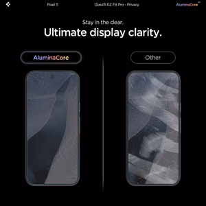Spigen Glas.tR EZ Fit Pro HD 2 vnt. privatumo grūdintų stiklų rinkinys, skirtas Google Pixel 10 / 11