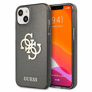 Guess GUHCP13SPCUGL4GBK iPhone 13 mini 5.4" чёрный/чёрный жёсткий чехол Glitter 4G Big Logo