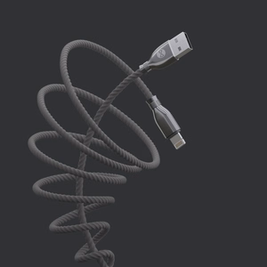 "Forever Tornado" kabelis USB - "Lightning" 1,0 m 3A juodas