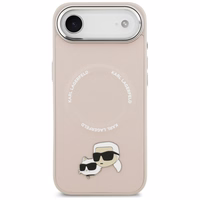 Karl Lagerfeld Karl & Choupette Pins Magnetinis dėklas telefonui iPhone Air - rožinis