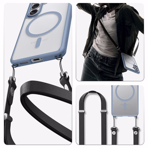 Spigen Ultra Hybrid Mag MagSafe Dėklas for Samsung Galaxy S26 - Clear mėlynas