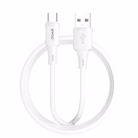 BWOO 3A silikoninis laidas X329C USB - USB-C 1m baltas
