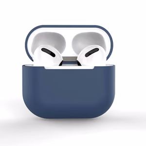 Чехол для AirPods 2 / AirPods 1 силиконовый мягкий для наушников синий (case C)
