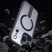 Hybrid Armor X dėklas telefonui iPhone 17 Pro Max su stovu, suderinamas su MagSafe - juodas