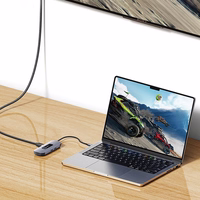 USAMS adapteris HUB 6w1 2xUSB 3.0/TF/SD/ USB-C/HDMI PD100W tamsus SJ642HUB01 (US-SJ642)