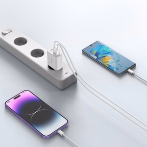 "Tech-Protect NC30W" įkroviklis 2x USB-C PD 30W / USB-A QC 3.0 - juodas