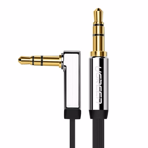 Ugreen plokščias AUX garso laidas 3.5 mm mini jack 2m sidabrinis (10599)