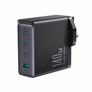 GaN įkroviklis JK Joyroom JR-TCG05UK 140W 3x USB-C USB-A + USB-C / USB-C kabelis 240W 1,2 m