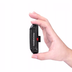 Rockbros A54BK galinis dviračio žibintas + Micro USB - USB-A laidas - juodas