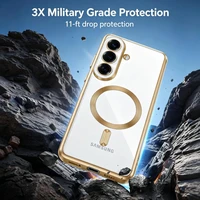 Tech-Protect MagFlex Case for Samsung Galaxy S26 - Transparent Gold