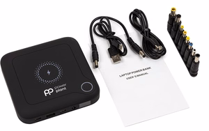 Išorinė baterija 24000mAh, PD60W, QC3.0, 2x USB-C, USB-A, 9 adapteriai