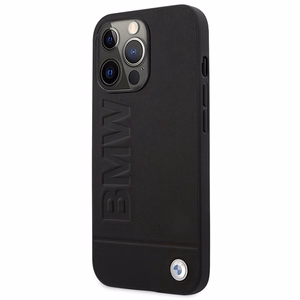 Dėklas BMW BMHMP14LSLLBK iPhone 14 Pro 6,1" juodas/juoda kietas dėklas Parašo Logotipo Atspaudas Magnetinis