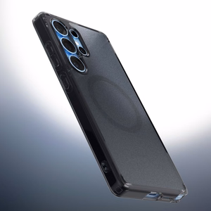 Spigen Ultra Hybrid Mag dėklas su MagSafe Samsung Galaxy S25 Edge - juodas permatomas