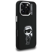 Karl Lagerfeld Silikoninis Karl Sketch MagSafe Dėklas for iPhone 16 Pro - juodas