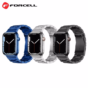 FORCELL F-DESIGN FA10 nerūdijančio plieno dirželis APPLE Watch 42 / 44 / 45 / 49 mm juodas