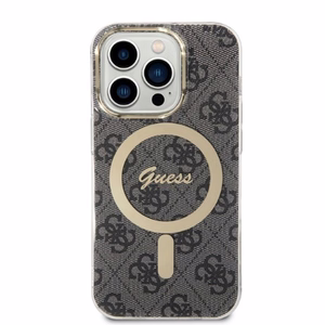 Guess GUBPP14LH4EACSK 4G Print MagSafe dėklo ir įkroviklio rinkinys, skirtas iPhone 14 Pro 6.1", juodas