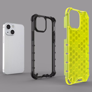 Honeycomb Case броневой чехол с TPU бампером для iPhone 13 mini красный