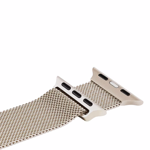 Crong Milano Steel nerūdijančiojo plieno dirželis, skirtas Apple Watch 44 / 45 / 46 / 49 mm, šampano spalvos