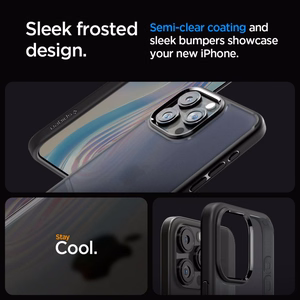 Spigen Ultra Hybrid dėklas telefonui iPhone 15 Pro - Skaidrus juodas