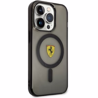 Ferrari FEHMP14XURKK iPhone 14 Pro Max 6.7" juodas kietas dėklas telefonui pusiau permatomas magnetinis (MagSafe)