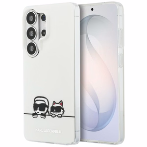 Karl Lagerfeld dėklas IML Peekaboo Karl ir Choupette MagSafe skirtas Samsung Galaxy S26 Ultra skaidrus