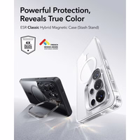 ESR Classic Hybrid Kickstand MagSafe dėklas, skirtas "Samsung Galaxy S26 Ultra" - skaidrus, juodas