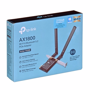 TP-Link AX1800 Wi-Fi 6 Bluetooth 5.2 PCIe adapteris
