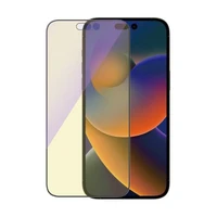 PanzerGlass Ultra-Wide Fit antibakterinis grūdintas stiklas su mėlynos šviesos filtru ir pozicionieriumi iPhone 14 Pro Max telefonui