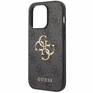 Guess 4G Big Metal Logo dėklas telefonui iPhone 15 Pro Max - pilka