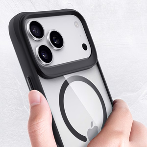 3mk Satino šarvų Magnetinis dėklas telefonui iPhone 17 Pro Max - skaidrus juodas