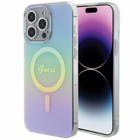 Guess IML Iridescent Magnetinis dėklas telefonui iPhone 15 Pro - turkio