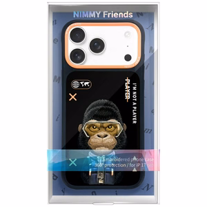 Nimmy Cool&Cute 2.0 Gorilla dėklas iPhone 17 Pro - juodas
