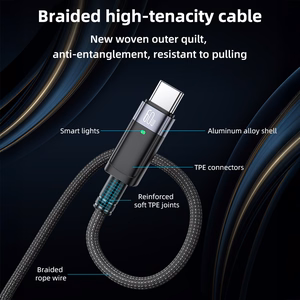 Yesido Kabelis CA160 pintas - Type C į Type C - PD 60W 1,2 metro juodas