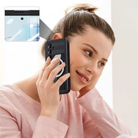 Vandeniui atsparus dėklas SHELLBOX MARS su metaliniu žiedu, skirtas SAMSUNG S25 Plus, juodas