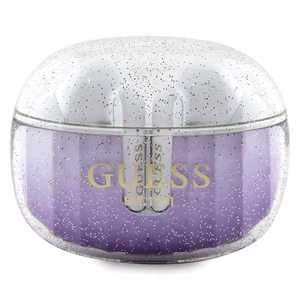 Guess Glitter Gradient TWS Bluetooth наушники с зарядной станцией - фиолетовый